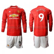 Camisetas De Futbol Niños Manchester United Anthony Martial 9 Primera Equipación Manga Larga 2020-21..